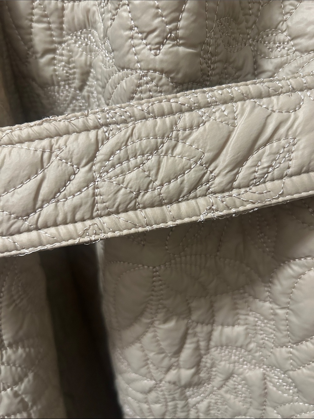 DíOMí Quilted Long Trench Coat in Tan - Picture 5 of 6